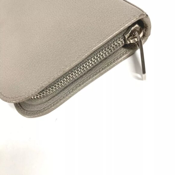 AUTHENTICITY GUARANTEED SAINT LAURENT PARIS Long wallet logo Zip Around - Picture 3 of 13